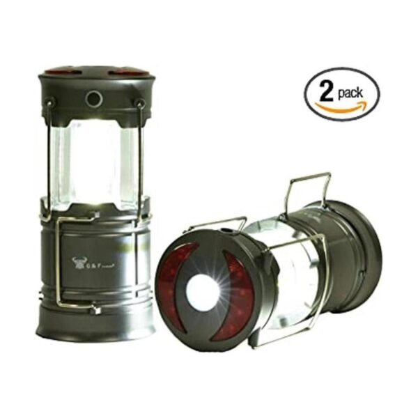 G F Products Lote de 2 linternas LED de 360 luces de
