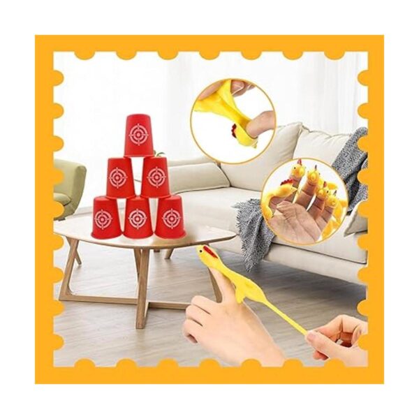 LAFALA Slingshots Juego de 12 copas de pollo y pollo