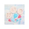 Fewo Juego de 3 moldes para fondant de silicona para