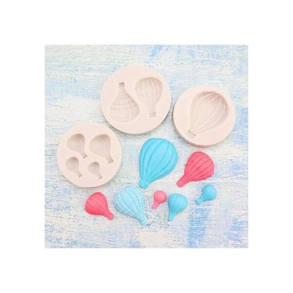 Fewo Juego de 3 moldes para fondant de silicona para