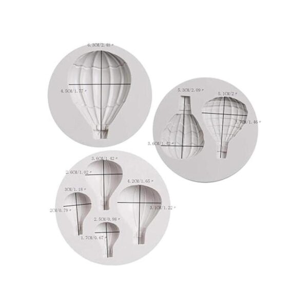 Fewo Juego de 3 moldes para fondant de silicona para