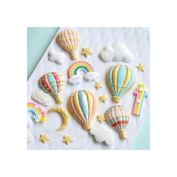 Fewo Juego de 3 moldes para fondant de silicona para