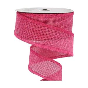 Midi Ribbon Cinta rosa intenso con alambre de 1.5
