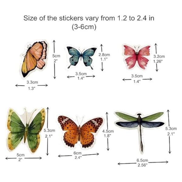 Juego de 240 calcomanías de insectos de libélula de