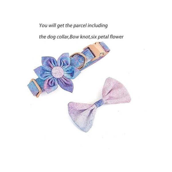 Collar de perro floral para niña y perro suave cómodo