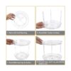 Lazy Susan Bandeja giratoria de 2 niveles para especias