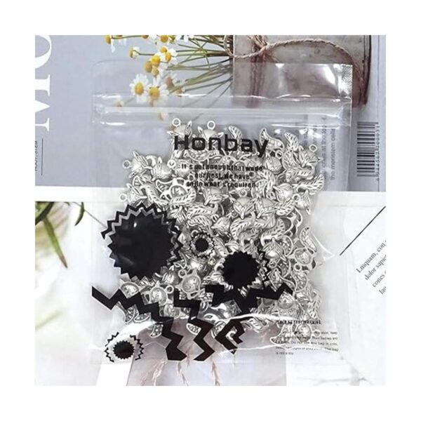 Honbay 100 unids aleación zorro encantos colgante plata