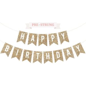 Pancarta preencordada de feliz cumpleaños sin bricolaje