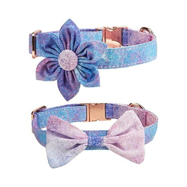 Collar de perro floral para niña y perro suave cómodo