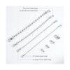 NBEADS 70 conectores de cadena de bola 0.094 in0.118_5