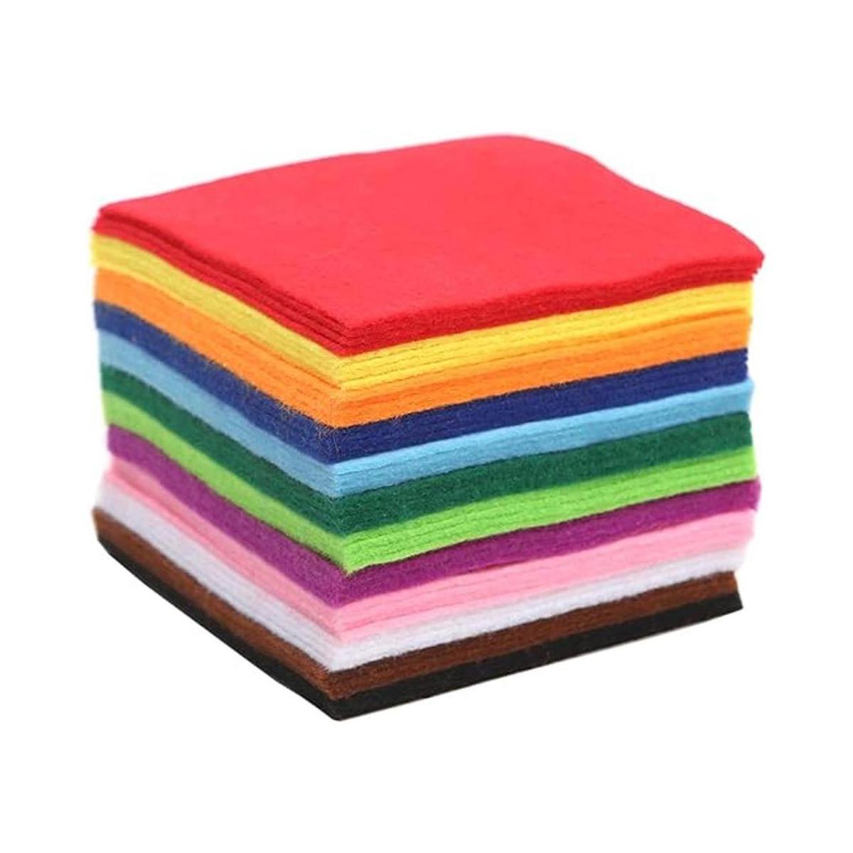 Cuadrados de fieltro suave 4 x 4 pulgadas 48 piezas en