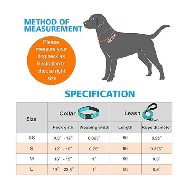 Ladoogo Collar reflectante para perro acolchado con