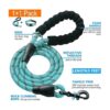 Ladoogo Collar reflectante para perro acolchado con