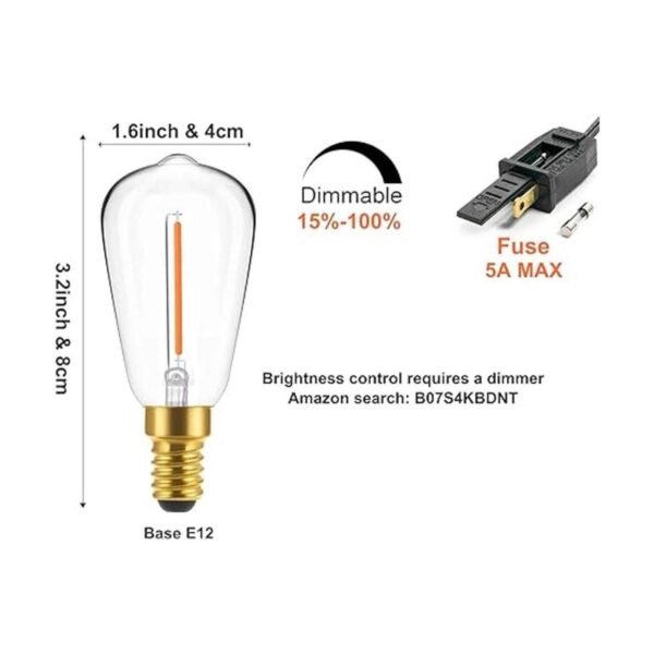 Newpow Edison Bombilla de repuesto para luces de cadena_2