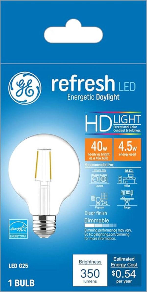 GE Refresh Bombillas LED de globo 4.5 vatios_1