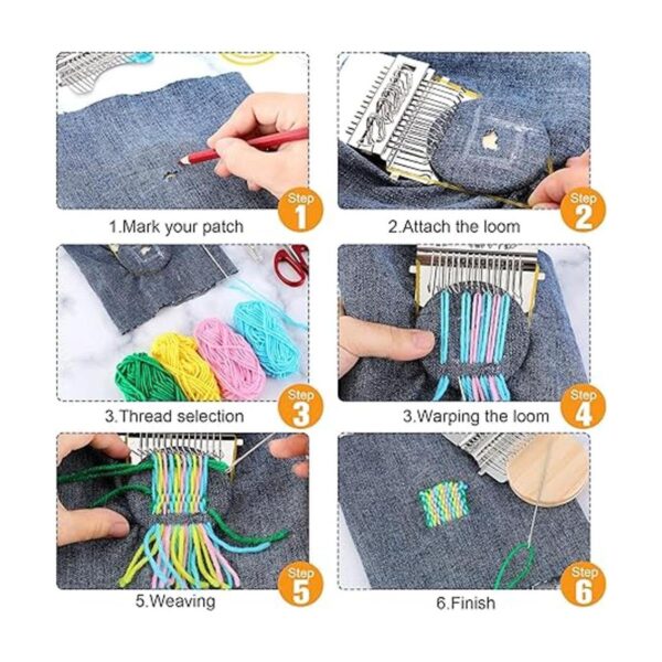 Darning Mini máquina de telar de 14 ganchos telar de