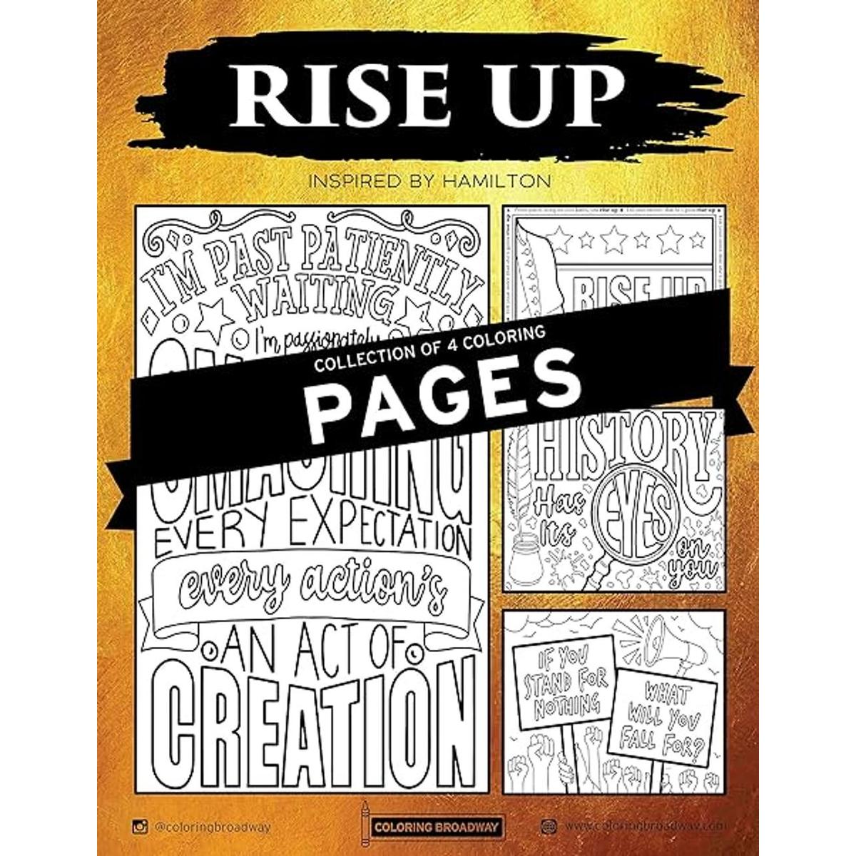 Hamilton Colección Rise Up Páginas para colorear de
