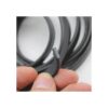 Cordón de cuero genuino plano de 0.394 in tira de cuero