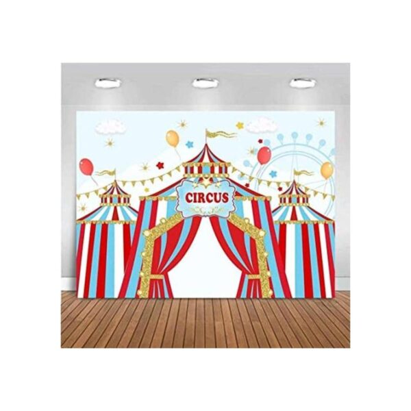 Fondo de fotografía de circo rojo de 7 x 5 pies carrusel_1