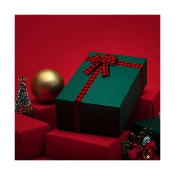 Deloky 50 Yard Large Buffalo Plaid Ribbon1.0 Inch Black