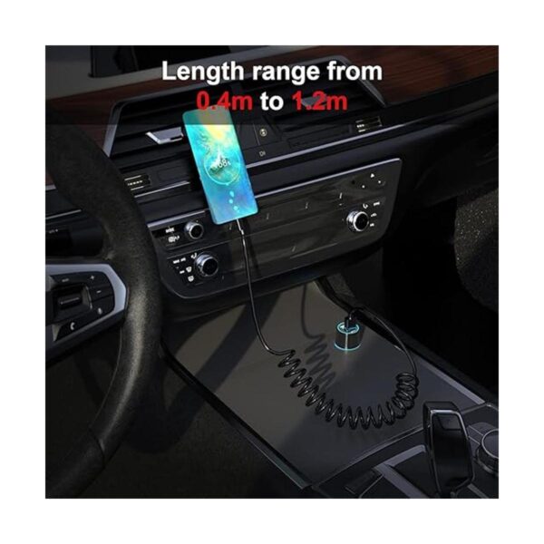MTAKYI Cable Lightning en espiral para coche paquete de_3