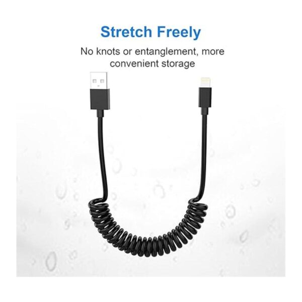 MTAKYI Cable Lightning en espiral para coche paquete de_4