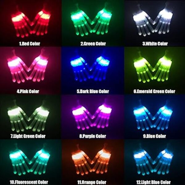 GLEDLOVES Guantes LED guantes con luz LED para niños_2