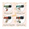 CooShou Juego de collar de gato de Navidad ajustable con_4