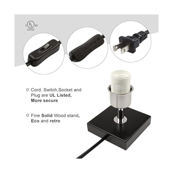 Lámpara de mesa cuadrada 60.00watts 120.00 volts_5