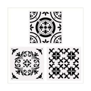 Juego de 3 plantillas reutilizables para pintar mandalas_1