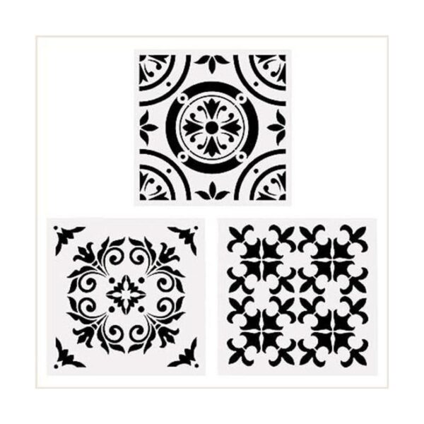 Juego de 3 plantillas reutilizables para pintar mandalas_1