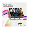 MuchMore Paquete de 5 negro grande negro cian
