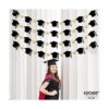 Guirnalda de gorra de graduación negra de fieltro 4