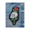 LUXPA Parche bordado con diseño de calavera con rosa de_3