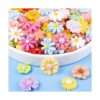 Juego de 100 dijes de limo de margaritas de flores_5