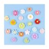 Juego de 100 dijes de limo de margaritas de flores_4