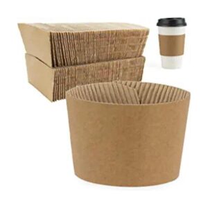 Paquete de 100 fundas para taza de café Kraft marrón