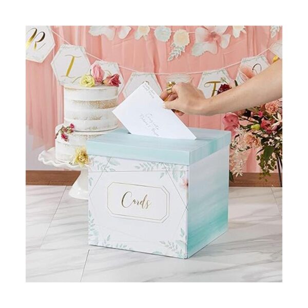 Kate Aspen Caja de tarjetas de boda talla única geométrica