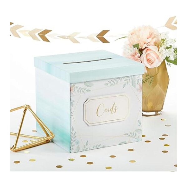 Kate Aspen Caja de tarjetas de boda talla única geométrica