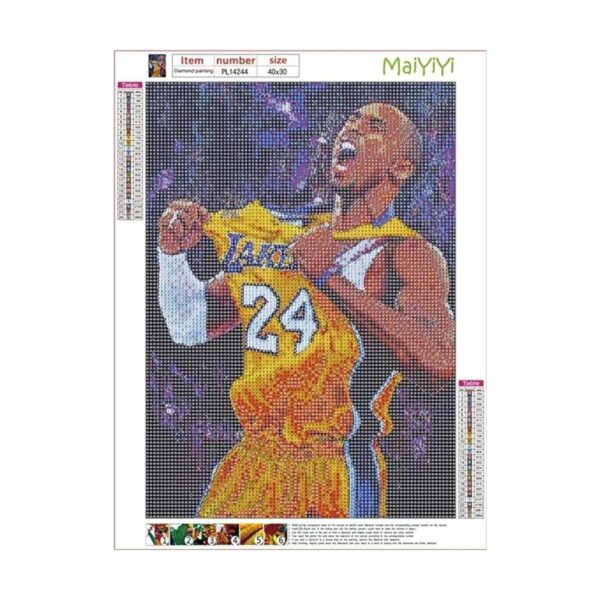 MaiYiYi Pintura de diamantes de estrella de baloncesto por