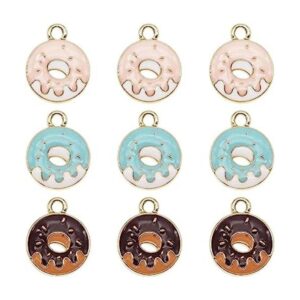 JJGQAZ 30 dijes de dona de colores mixtos esmaltados_1