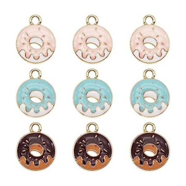 JJGQAZ 30 dijes de dona de colores mixtos esmaltados_1