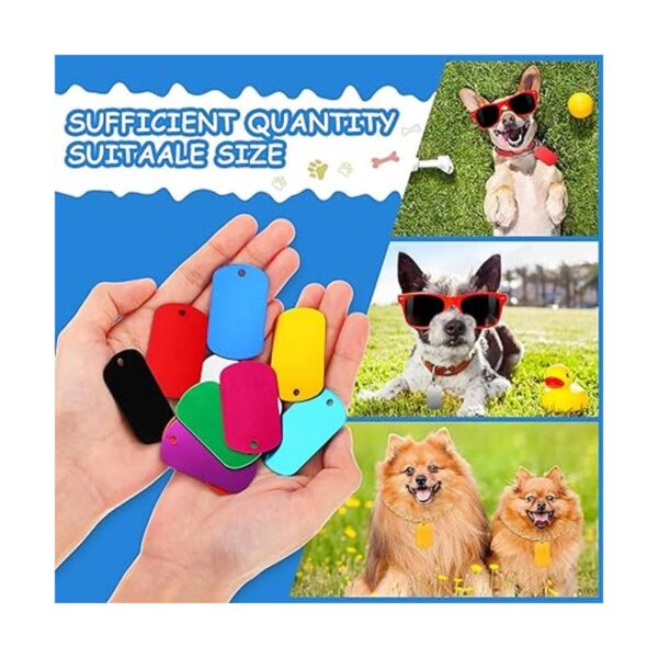 Etiquetas de aluminio en blanco para perros etiquetas