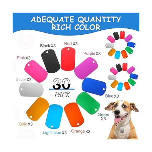 Etiquetas de aluminio en blanco para perros etiquetas