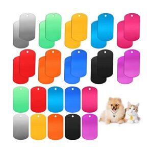 Etiquetas de aluminio en blanco para perros etiquetas