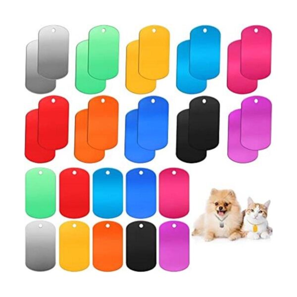 Etiquetas de aluminio en blanco para perros etiquetas