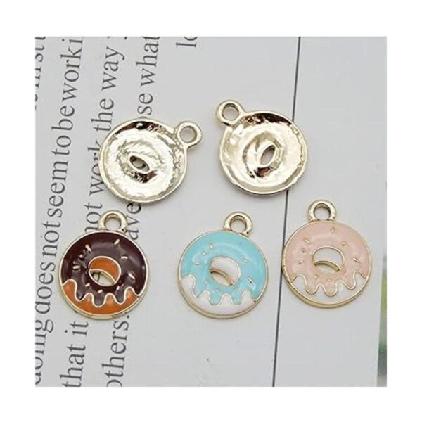 JJGQAZ 30 dijes de dona de colores mixtos esmaltados_6