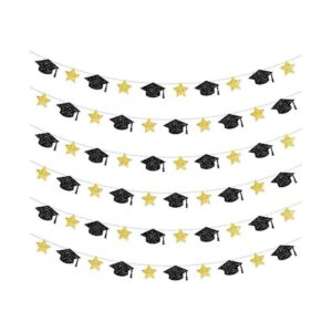 Guirnalda de gorra de graduación grande con brillantina