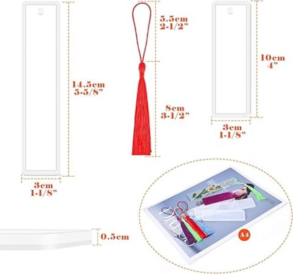 Molde para marcapáginas con borlas kit de molde para
