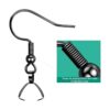 Ganchos para aretes 50 piezas25 pares alambre negro de_4